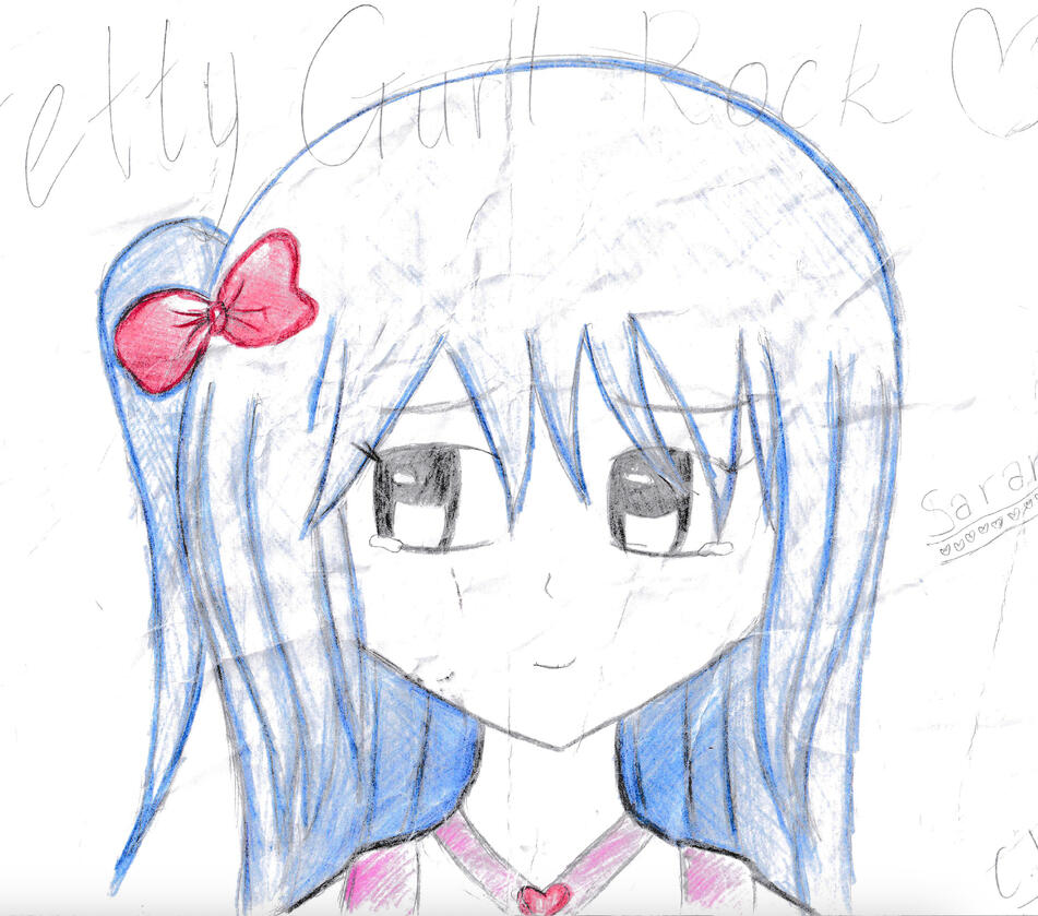 Pretty Gurll Rock, 2012, Coloured Pencil on Paper